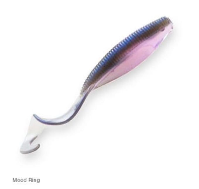 Zman Zacht kunstaas StreakZ Curly TailZ 4 Inch 5/Pack Mood Ring (3892) white