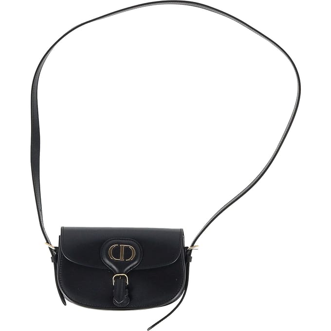 Dior Nieuwe Dior Bobby Mini Handtas in Zwart Kalfsleer
