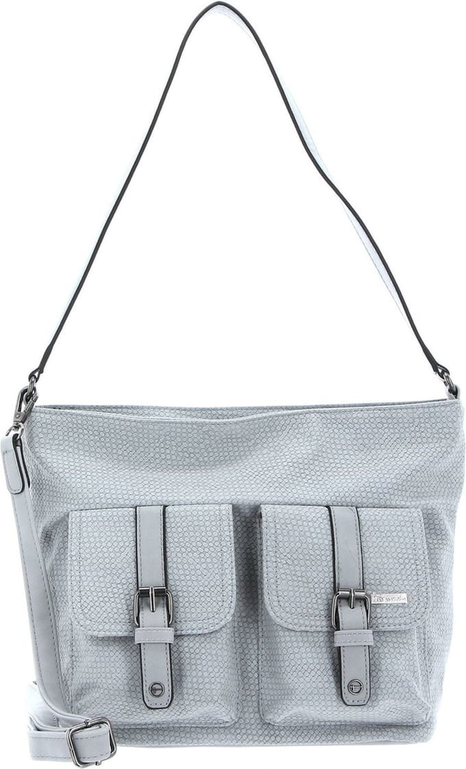 Tamaris Schoudertas Alessia Hobo Bag Light Grey Comb Grijs