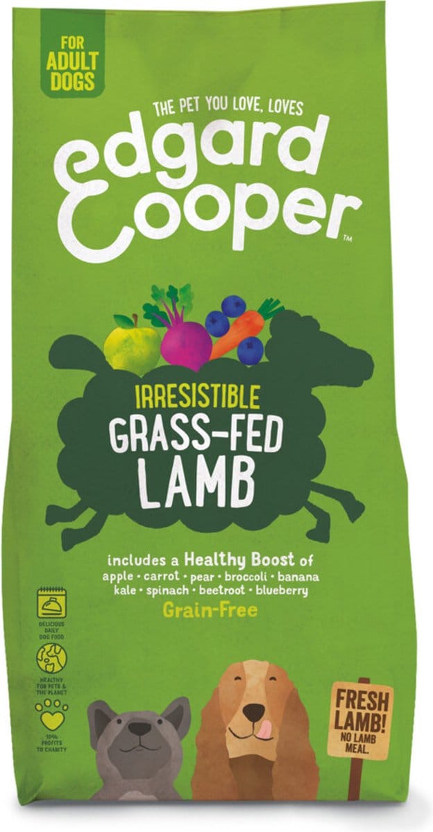 2x Edgard & Cooper Hondenvoer Graslam 7 kg