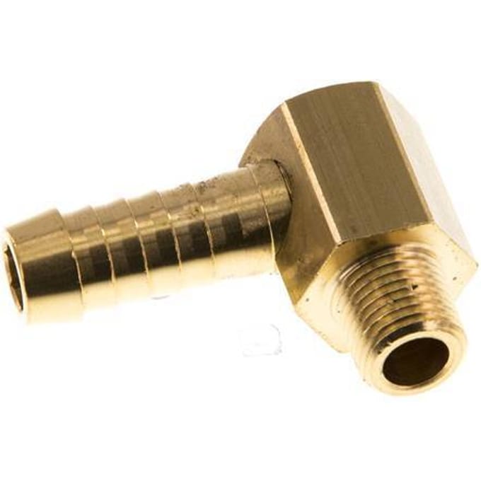 9 mm & M10x1 (taps) Messing L-Slangpilaar Met Buitendraad [2 Stuks]