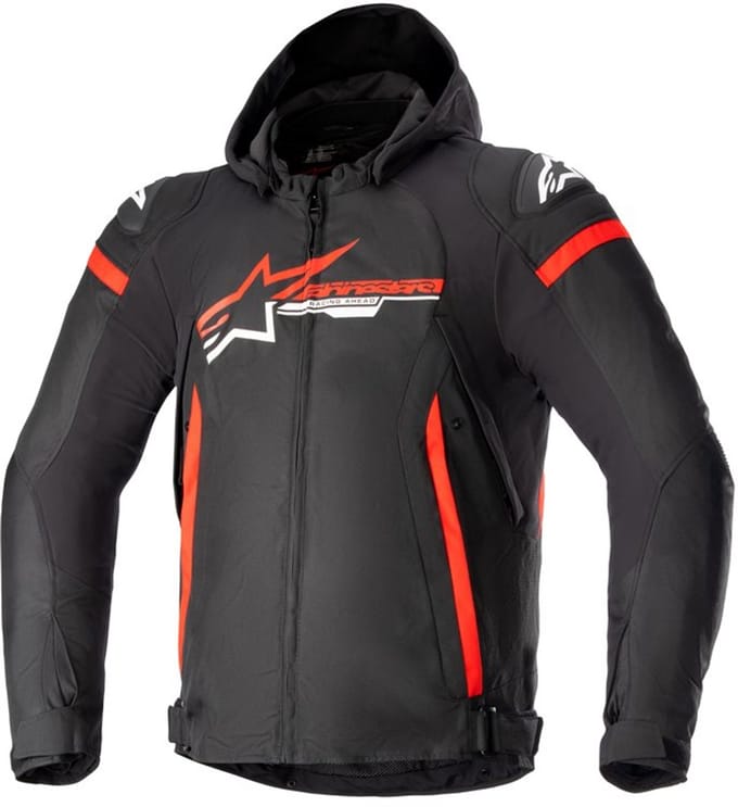 Alpinestars Zaca Waterproof Jas Zwart Fel Rood Wit - Jas