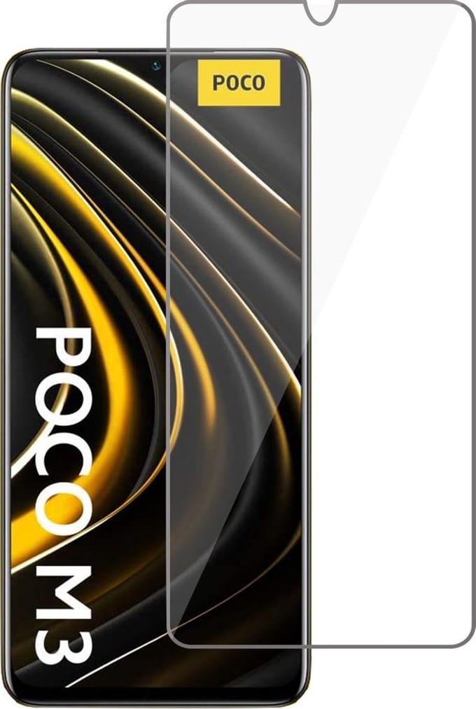 Screenprotector geschikt voor Xiaomi Poco M3 - Screen Protector Glas