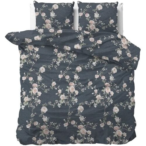 Sleeptime Dekbedovertrek Eloise 2 Indigo - Eenpersoons 140 x 200/220 cm + 1 kussensloop