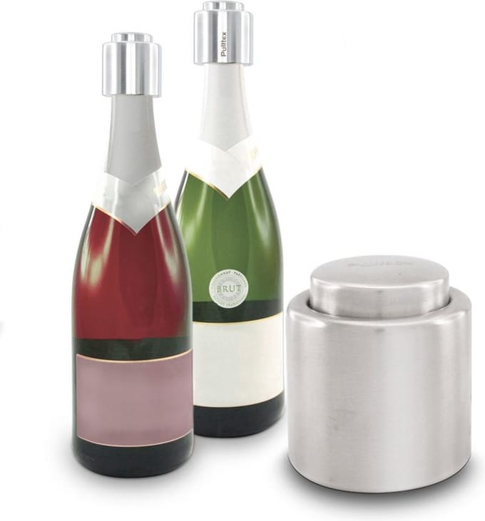 Pulltex champagne cava schuimwijn afsluiter inox