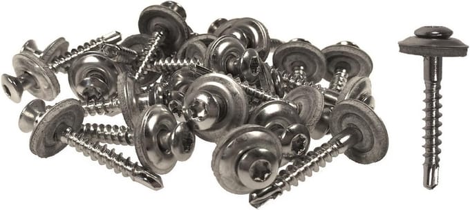 Zelfborende Schroeven met Neopreen Ring voor Dak- en Plaatbevestiging 4,5x45 mm - 50 Stuks
