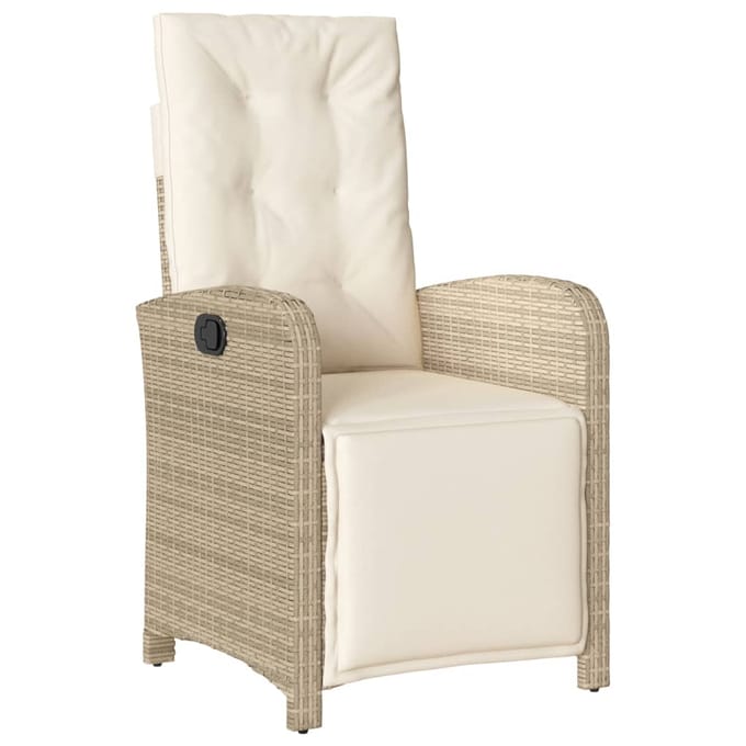 vidaXL - 9-delige - Tuinset - met - kussens - poly - rattan - beige