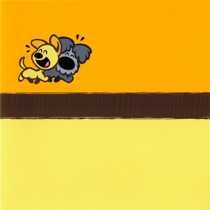 Woezel & Pip Wenskaart: blanco geel (WP802)