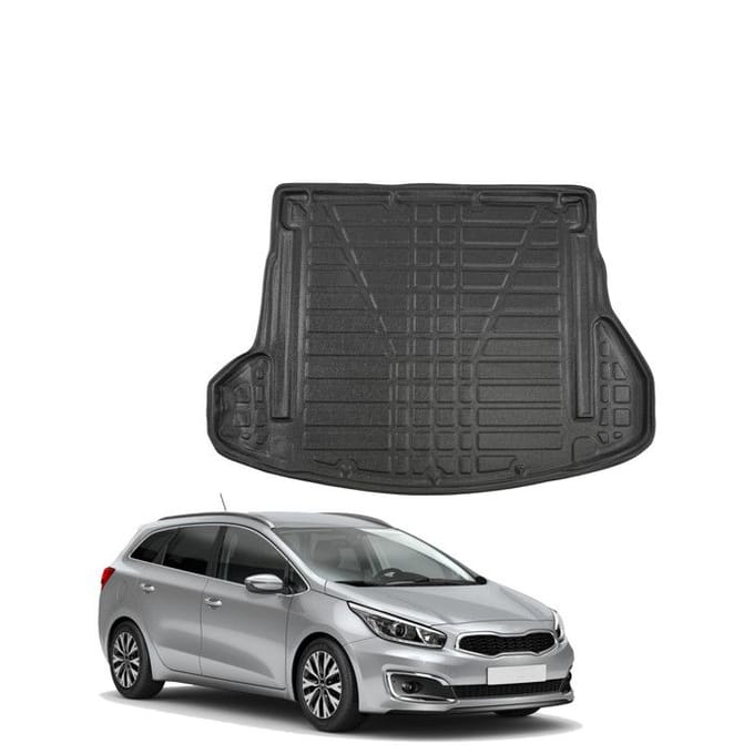 Bac de coffre sur mesure - SCOUTT - Kia Ceed SW 2012-2018 - TPE haute densité - Antidérapant - Bords surélevés
