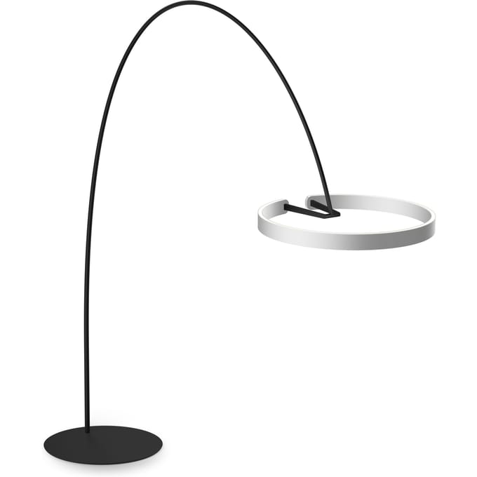 Occhio - Mito Largo Vloerlamp - zilver mat - zwart