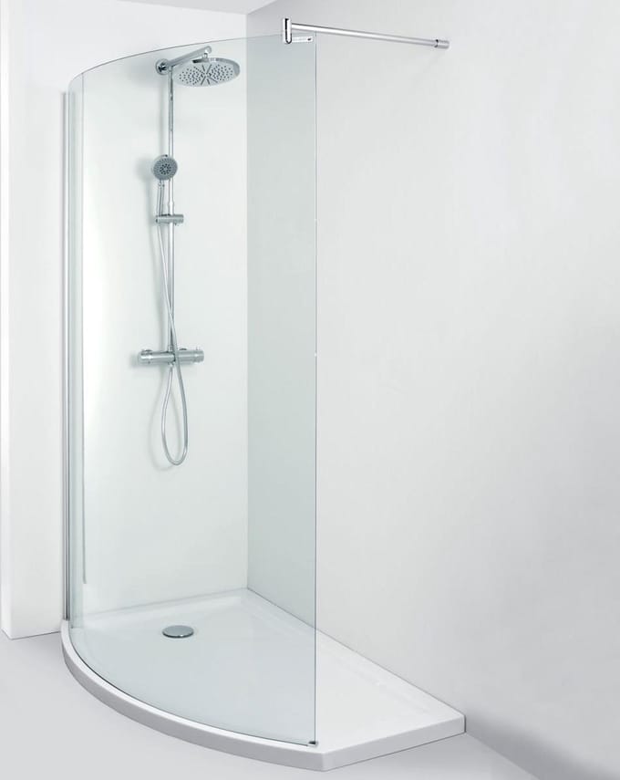 Allibert Inloopdouche Wings 120x220cm - Chroom Profiel - 8 Mm Helder Glas