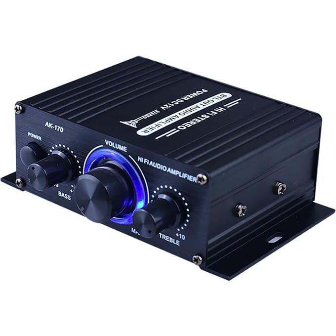 AK170 Mini Audio Power Amplifier Draagbare geluidsversterker Luidsprekerversterker voor auto en thuis US Plug