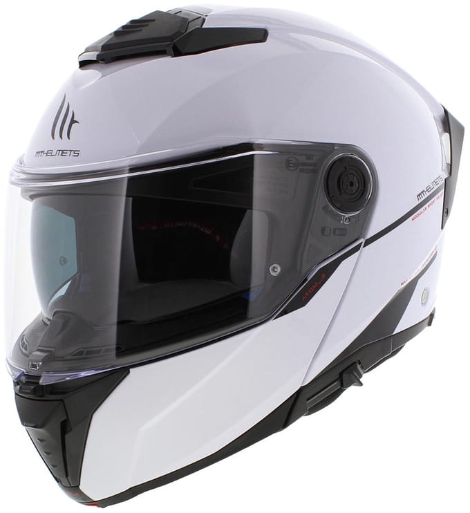 MT Systeemhelm Atom II glans wit maat S