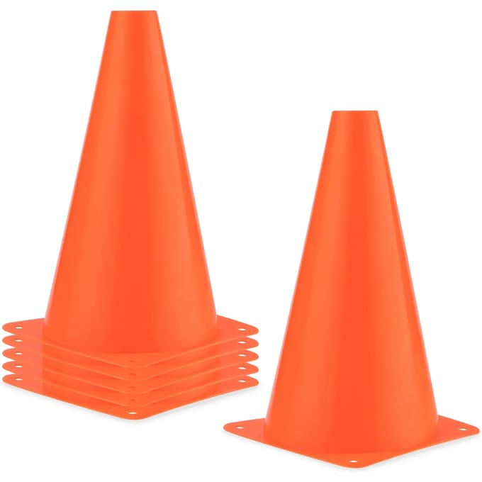 Avento Slalom Pionnen - Soft - 6 stuks - Hoogte ca. 23 cm - Oranje