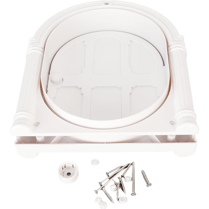 Gebogen Kattenluik ABS Eenvoudige DIY Installatie Veilig Duurzaam Flaploos Huisdier Binnendeur voor Katten Puppy white