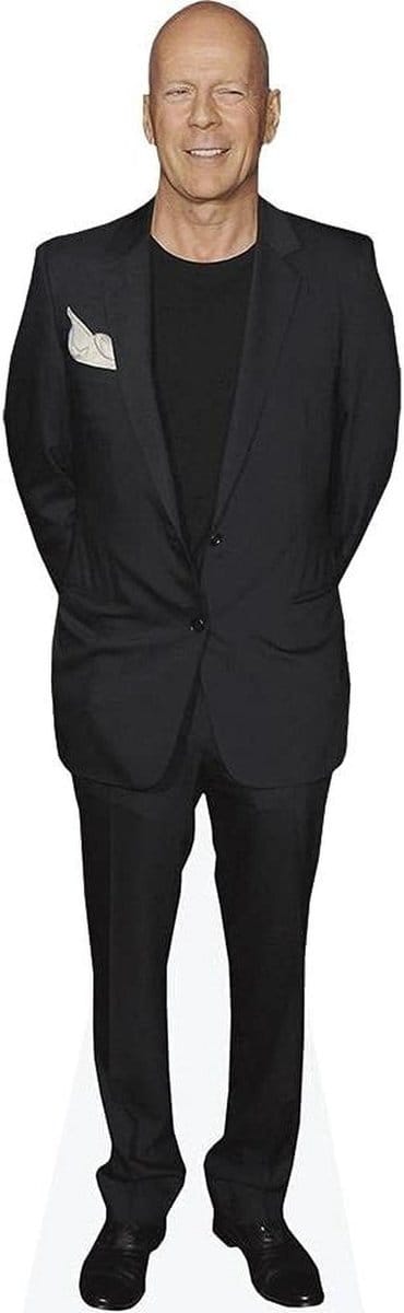 Bruce Willis Kartonnen Figuur - Levensgrote Bruce Willis Kartonnen Bruce Willis - Feestdecoratie - Uniek Ontwerp - 1905 cm - Zwart