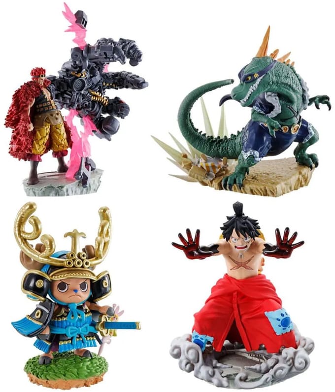 Megahouse One Piece Petitrama PVC Mini Statue Logbox Re Birth Wanokuni Vol. 2 Set 9 cm Beeld
