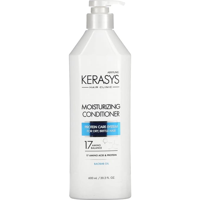 Kerasys, Moisturizing Conditioner, for Dry, Brittle Hair, 20.2 fl oz (600 ml) white