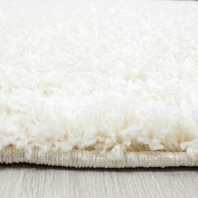 Hoogpolig vloerkleed, effen kleur: CRÈME 60x110