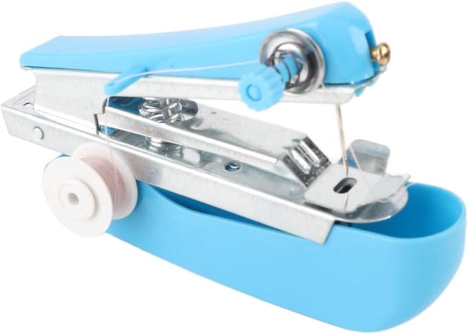 Handnaaimachine - Naaigereedschap - Snelle Reparaties - Compact Ontwerp - 11x7x4 cm - Blauw