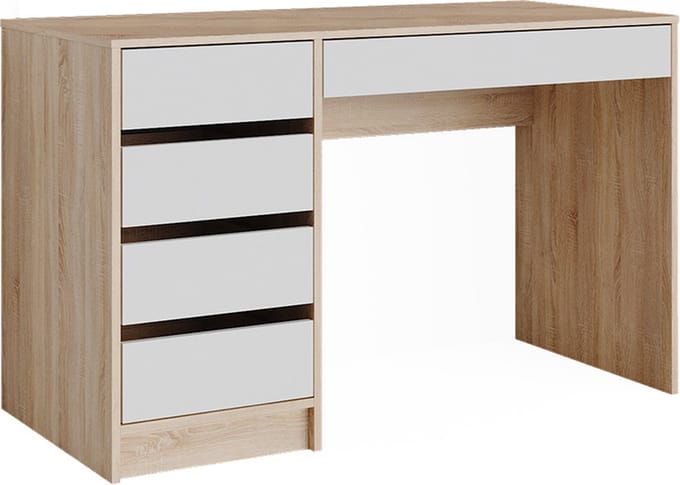 Vicco Sherry Kaptafel – 120 cm Wit/Sonoma