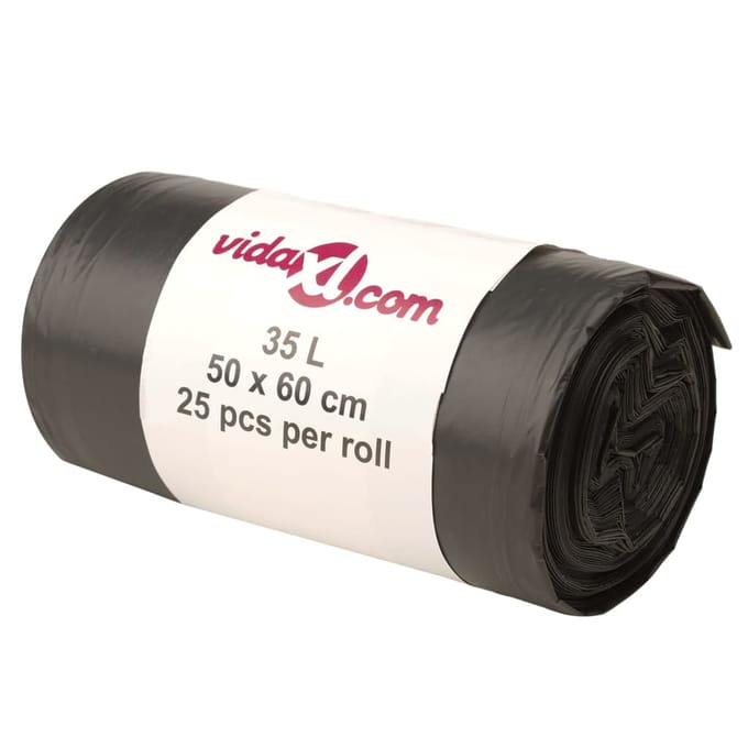 vidaXL Vuilniszakken 250 st 35 l zwart