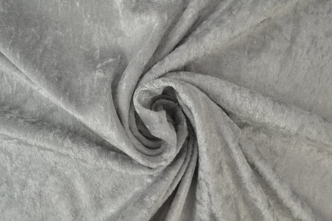 40 meter velours de panne - Zilvergrijs - Crushed velvet - 150cm breed