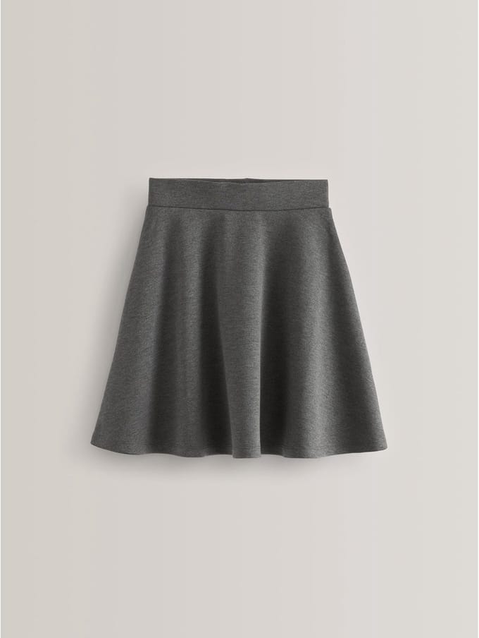 Next - Meisjes - Jersey stretch school skater rok met elastische taille - Grijs