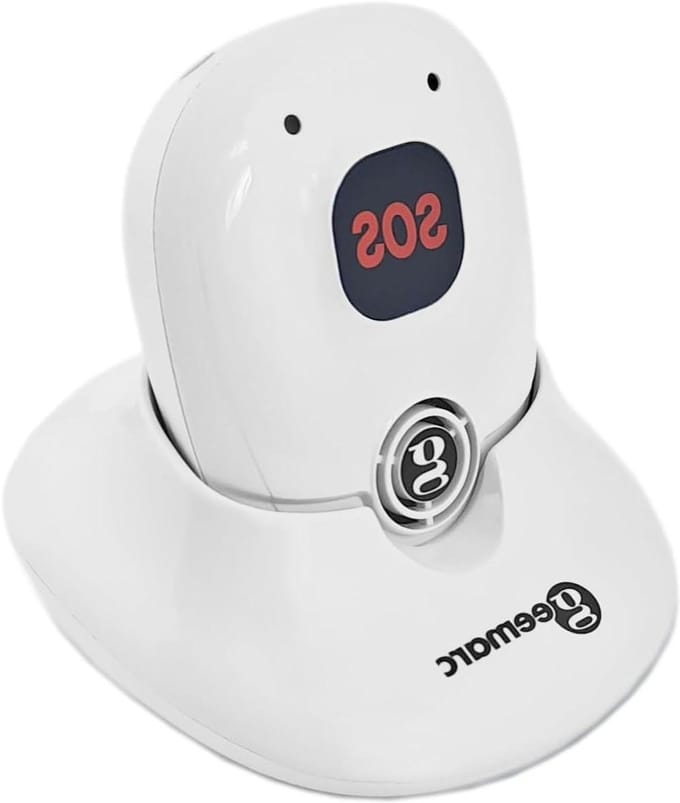 Noodoproep Medaillon - Extra handset - Veiligheid Thuis - Handsfree communicatie - 30 meter bereik - Wit