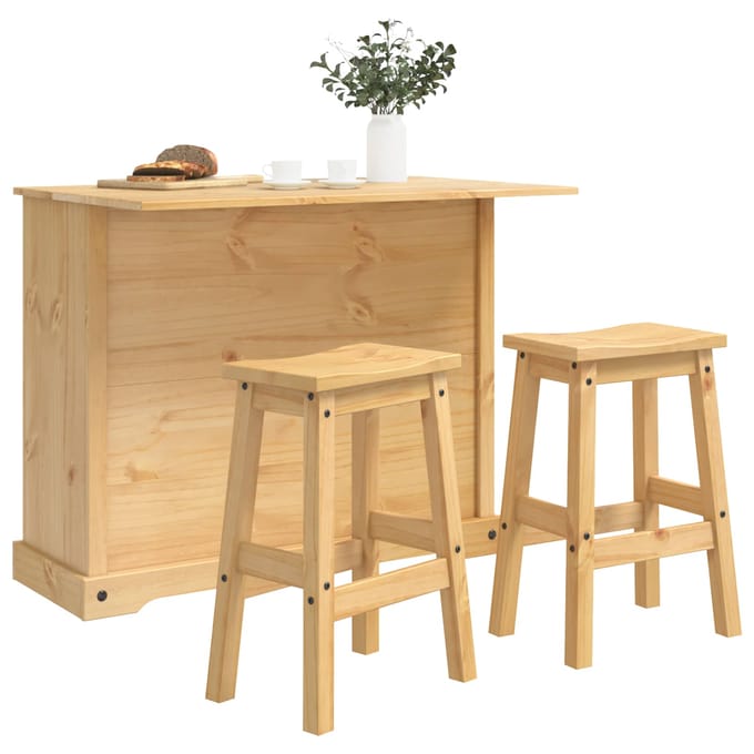 vidaXL Keukenopslag 3 st Honing Wax 112 x 70 x 91,5 cm