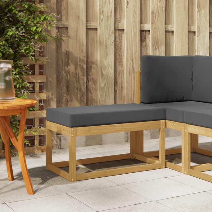 vidaXL - Buitenstoel - Bank - Massief - Acacia - Hout - Wit