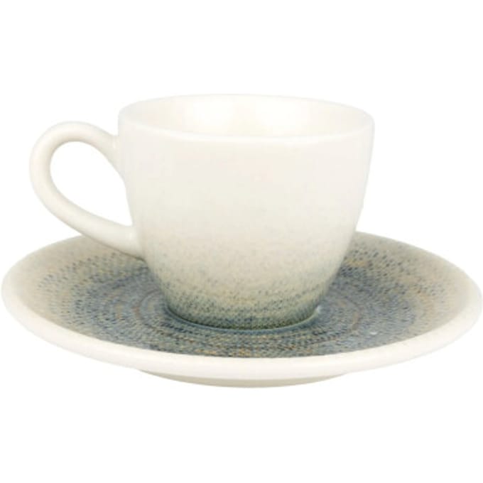 Bonna Sway - Espresso kopjes & schotel - 80 cc - Porselein - set van 6