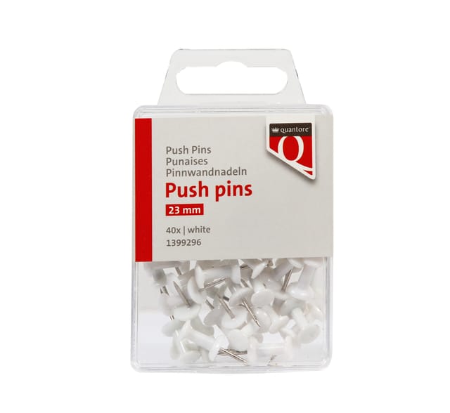Quantore - Pushpins White 40 pcs.