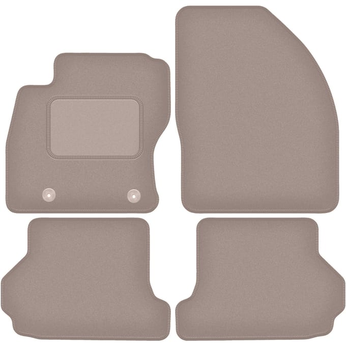 Beige velours matten voor: Ford Focus MK2 cabrio (2006-2010)