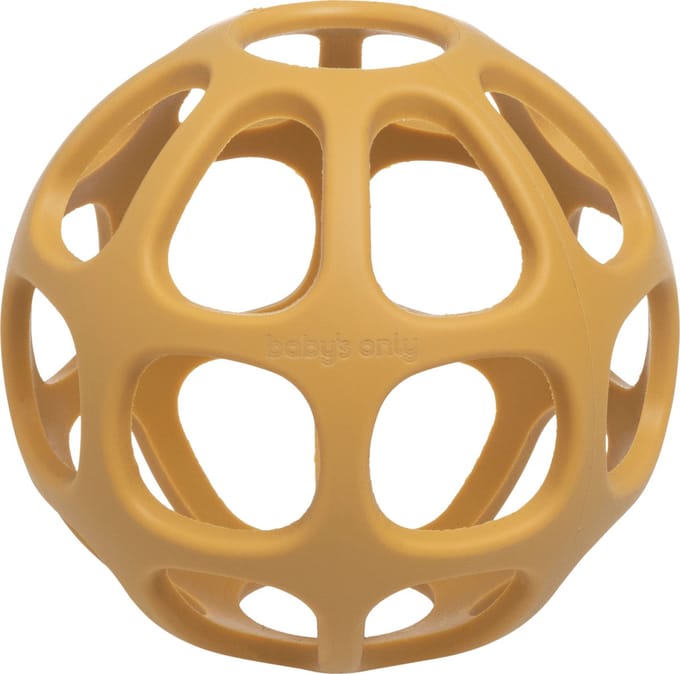 Baby's Only Siliconen baby speelbal - Speelgoedbal - Oker - Baby cadeau
