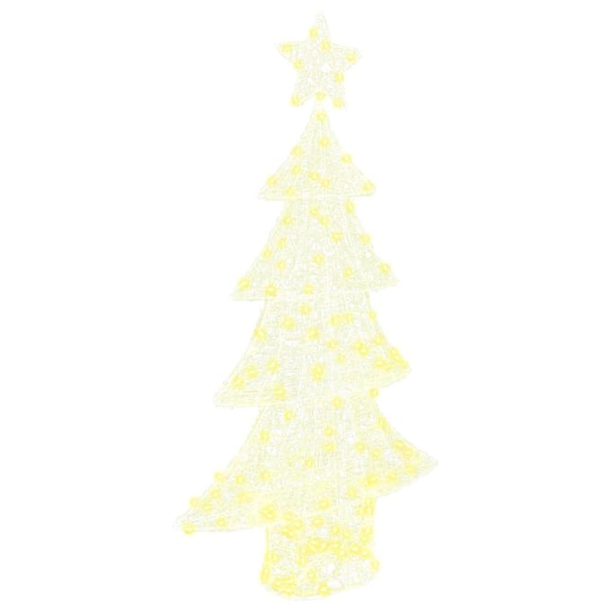 vidaXL Kerstboom 160 LED's Warmwit 150 cm Acryl