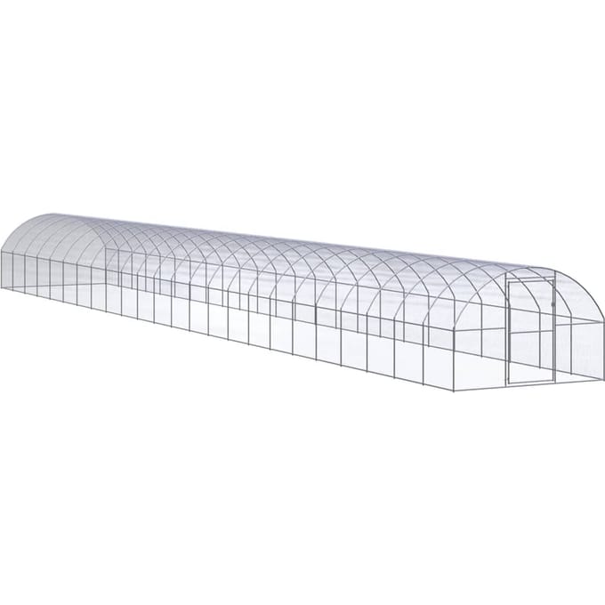 vidaXL - Kippenren - 3x24x2 - m - gegalvaniseerd - staal