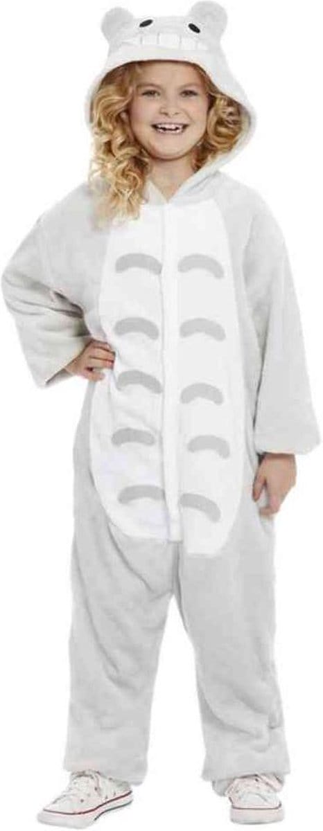 Smiffys - Cat Onesie Kinder Kostuum - Kids tm 6 jaar - Grijs