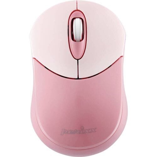 Perixx PERIMICE-802 Pink Muis Bluetooth Optisch Pink 3 Toetsen 1000 dpi Geïntegreerd scrollwiel