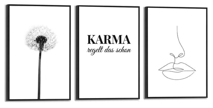 Schilderijen set Modern Art - 30 x 20 - Hout - REINDERS
