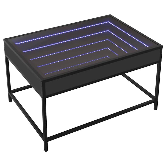 vidaXL - Salontafel - met - Infinity - LED - 70x50x41 - cm - zwart