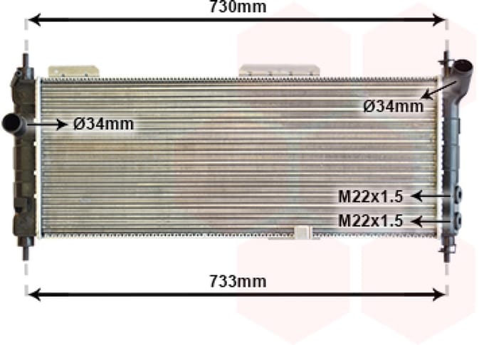 Van Wezel - RADIATOR VOOR OPEL COMBO B 1993-2000 1300152
