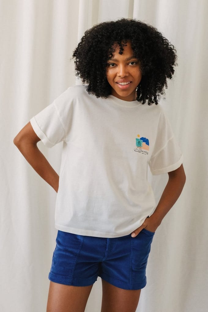 TWOTHIRDS Uwins T-shirt Surf Off White Größe: L | Hemden Outlet | Damen | Weiß