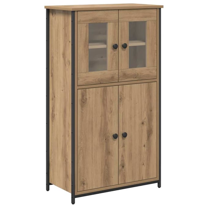 vidaXL Highboard Artisan Eiken 62 x 32 x 106,5 cm Bewerkt hout