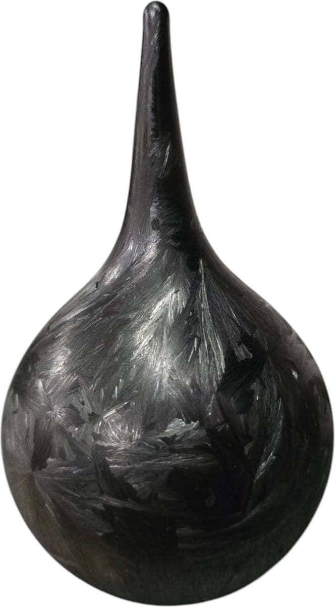 Mini Urn - Druppel - Glas - Zwart Frost - 200ml