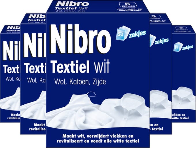 Nibro Textiel wit - 5 Stuks - Voordeelverpakking