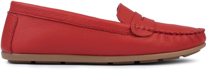 Omnio jessa loafers dames rood leer
