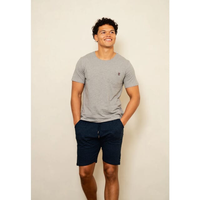 Phil & Co Heren korte pyjamabroek donker/ gestreept