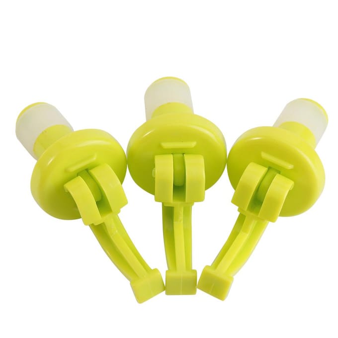 2 stuks set Siliconen Wijn Bier Afdekking Luchtdicht Afgesloten Flesdop Stop Drank Eenvoudig Openen Plug yellow