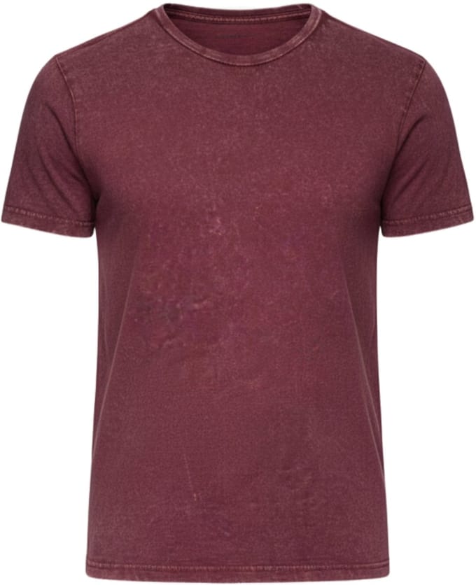 OMBRE T-shirt - Katoen - Korte Mouw Bordeaux M